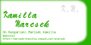 kamilla marcsek business card